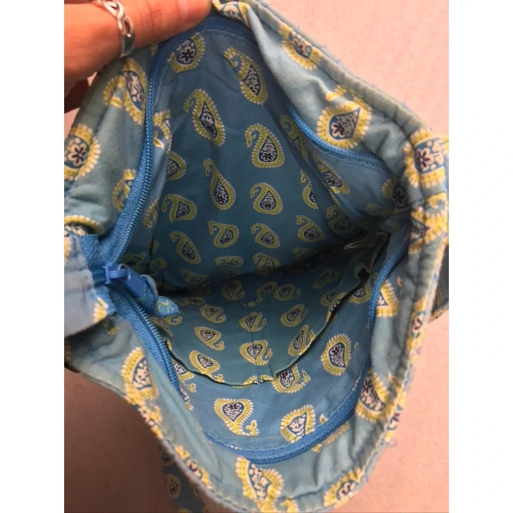 Vera Bradley Crossbody Bag Women Small Blue Quilted Paisley Hipster‎ Spring